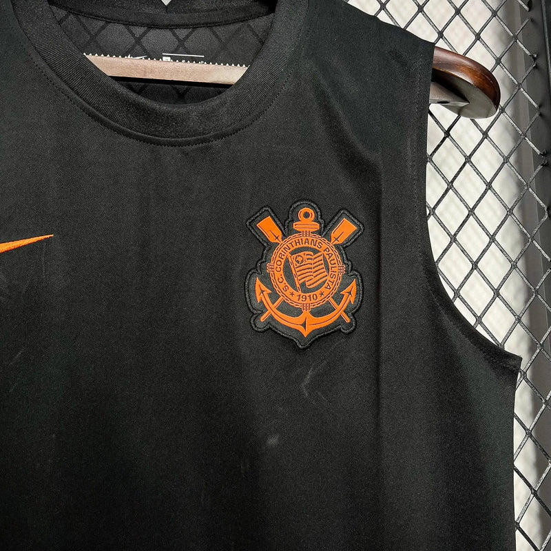 Corinthians Regata Black Escudo Laranja