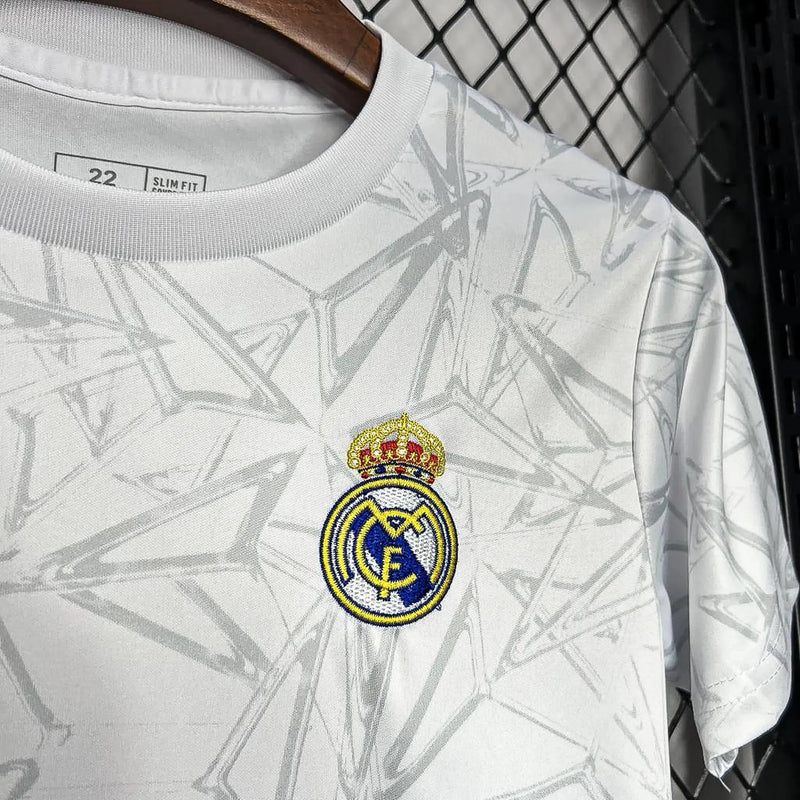 Real Madrid Kit Infantil Pré Jogo 24/25