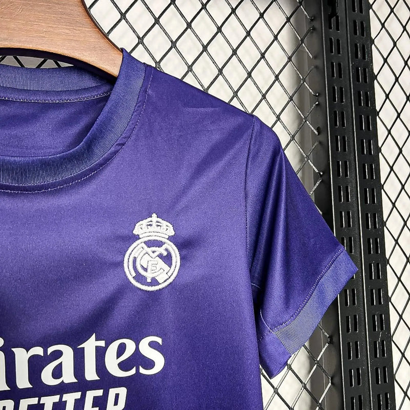 Real Madrid Kit Infantil Y-3 Roxa 23/24