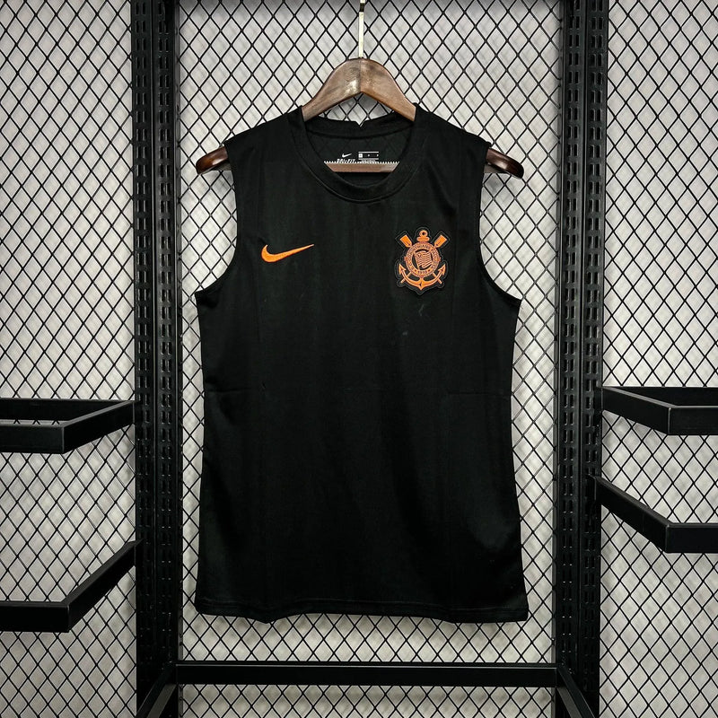 Corinthians Regata Black Escudo Laranja