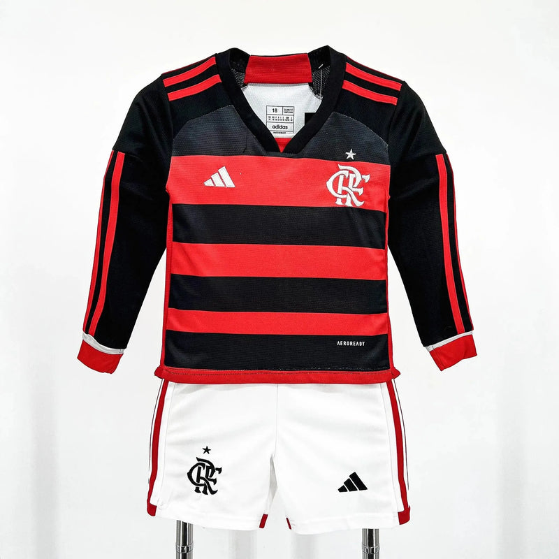 Flamengo Kit Infantil Titular Manga Longa 24/25