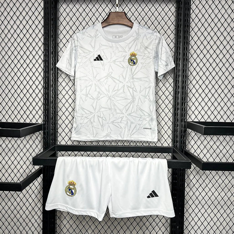 Real Madrid Kit Infantil Pré Jogo 24/25