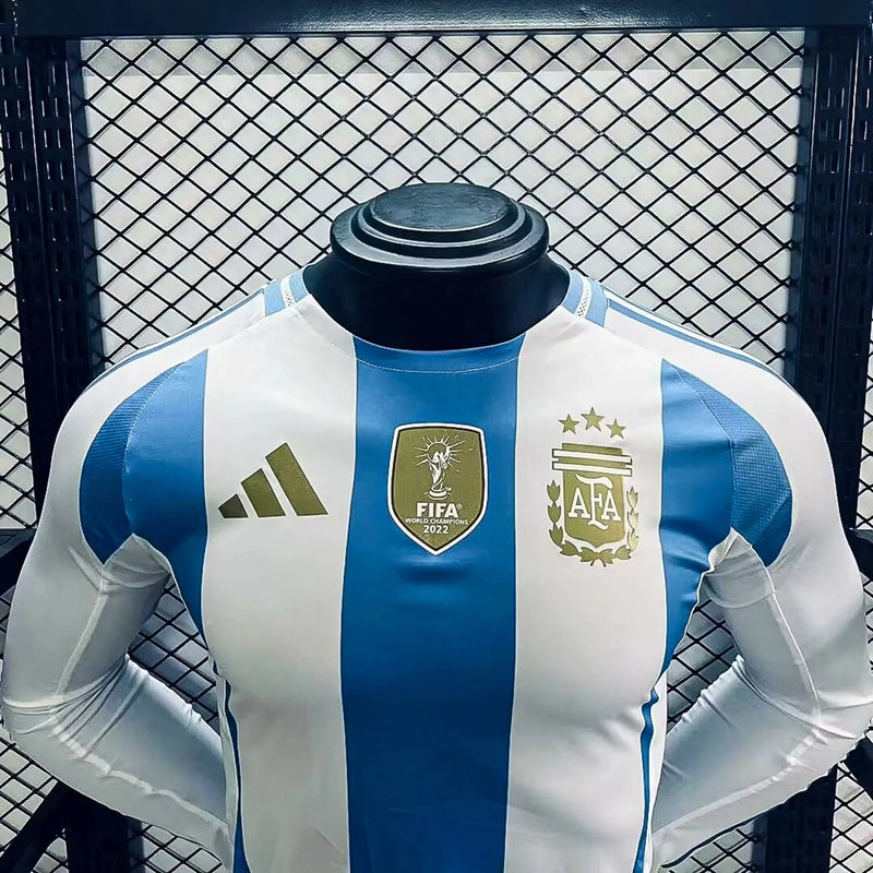 Argentina Jogador Manga Longa Titular 24/25 + Patch